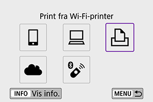 Produktvejledning: M50 Mark II: Tilslutning til en printer via Wi-Fi
