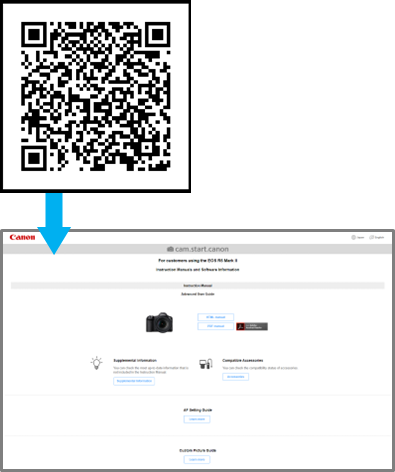 Scan the QR code to display the AF Setting Guide