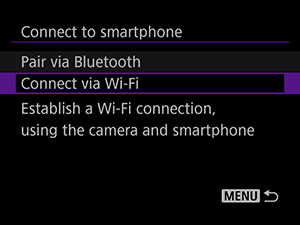 Connecting to the Camera (Bluetooth)