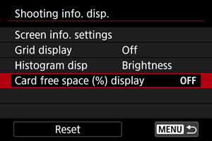 Sample screens
