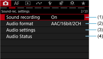 Sample screen