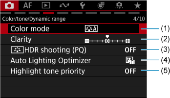 Sample screen