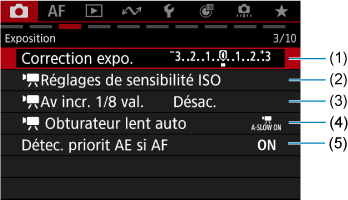 Exemple d'écran