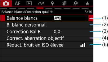 Exemple d'écran