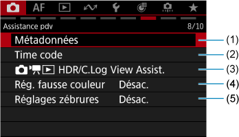 Exemple d'écran