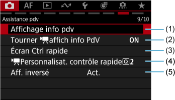 Exemple d'écran