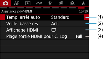 Exemple d'écran