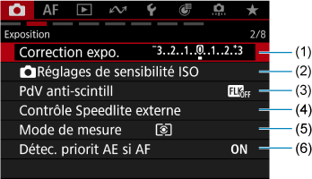 Exemple d'écran