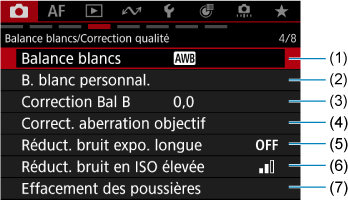 Exemple d'écran