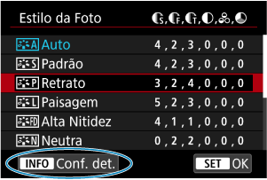 Canon: Manual do produto: EOS R10 : Menus de Separadores: Configuração