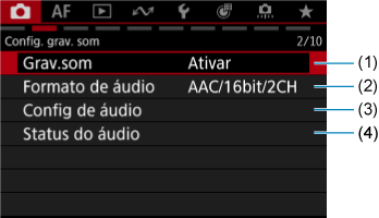 Ecrã modelo