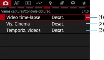 Ecrã modelo
