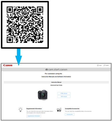 Scan the QR code to display the AF Setting Guide