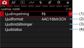 Exempel på skärmar