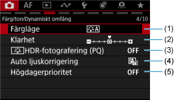 Exempel på skärmar