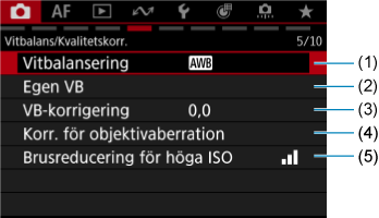 Exempel på skärmar