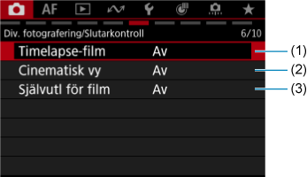Exempel på skärmar