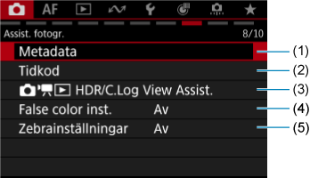 Exempel på skärmar