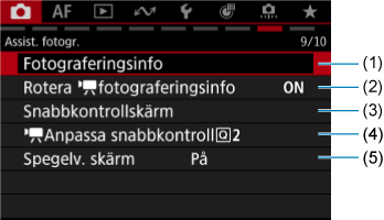 Exempel på skärmar