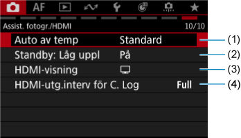 Exempel på skärmar
