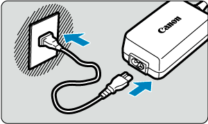 佳能：产品说明书：EOS R50：使用USB电源适配器为相机充电/供电